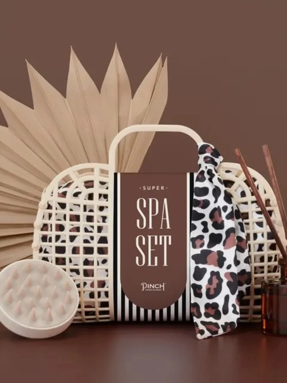 Pinch Provisions Cream & Brown Super Spa Set
